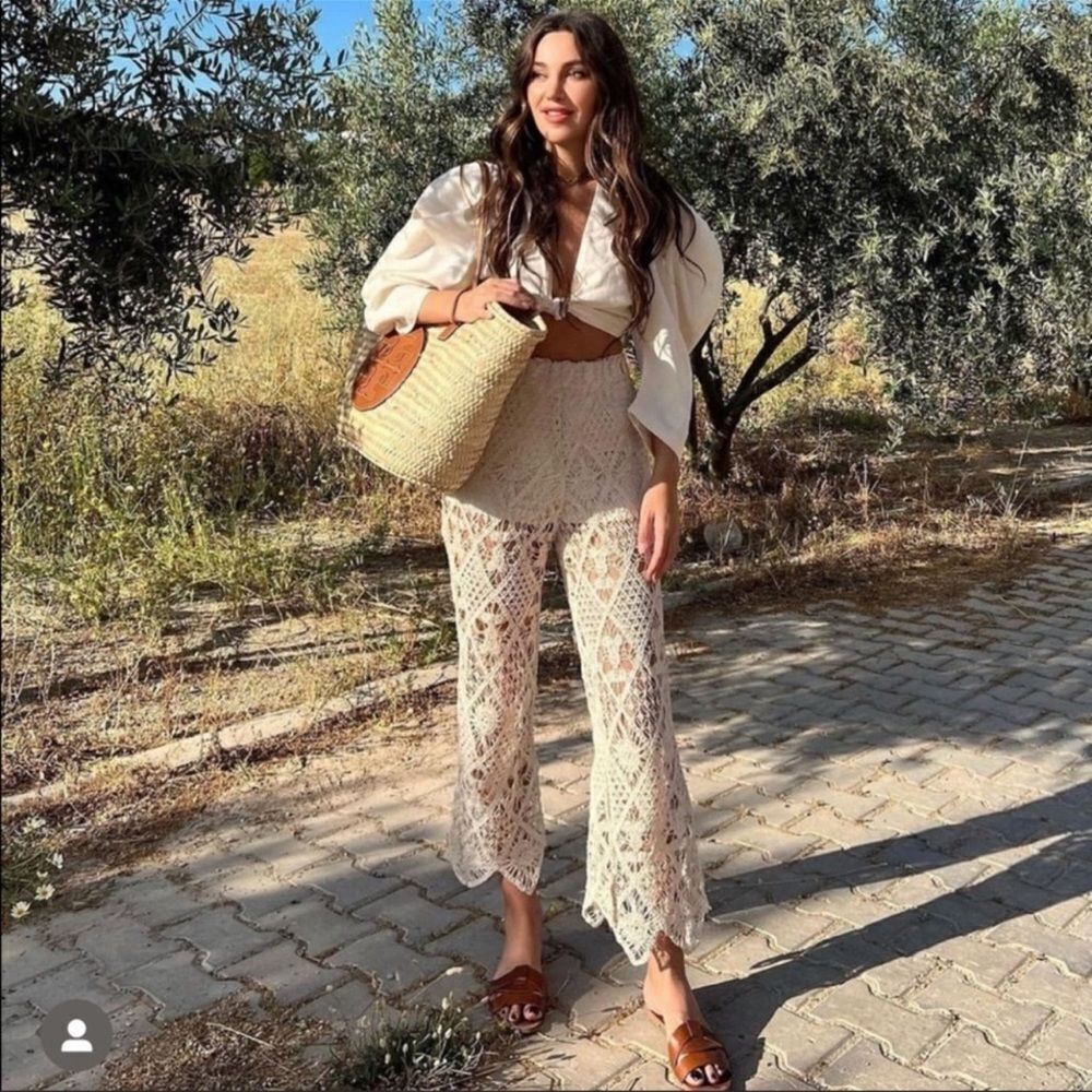 Zara crochet pants